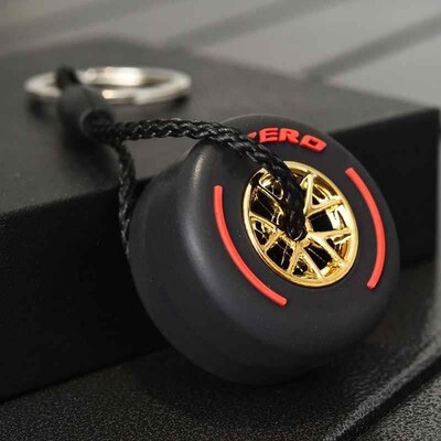 Mini F1 Racing Tire Keychain Car Key Accessories PVC Tyre Pe