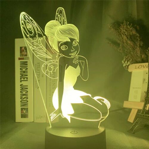 Fairy Tinkerbell Figure 3D Visual Light LED Night Light Prin