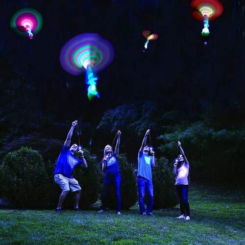 6PCS Outdoor Shining Rocket Flash LED Light Night Kids Lumin