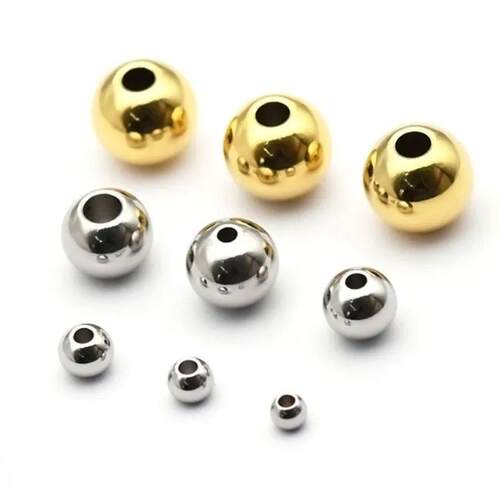 Stainless Steel Solid Drilled Steel Beads, Titanium Steel Le