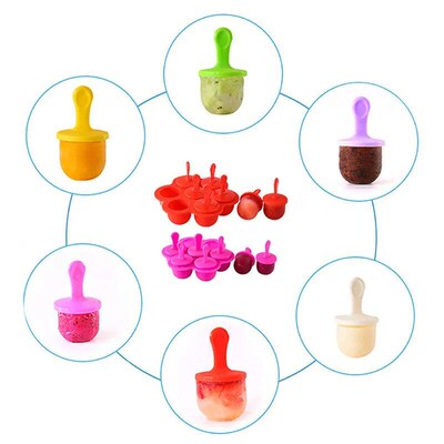 7 Holes Silicone Popsicle Ice Lattice Mold Food Grade Silico