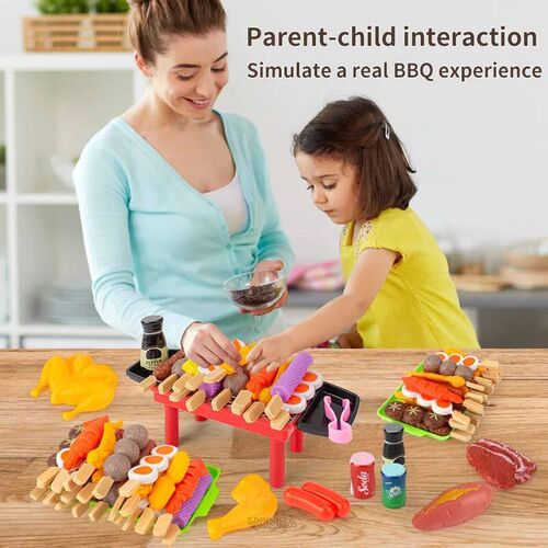Mini Kitchen Pretend Play Toys Barbecue Set Childrens Cooki