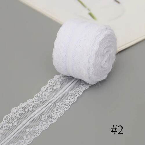 10Meters/Roll 3-4.5cm White Lace Ribbon Home Handmade Crafts