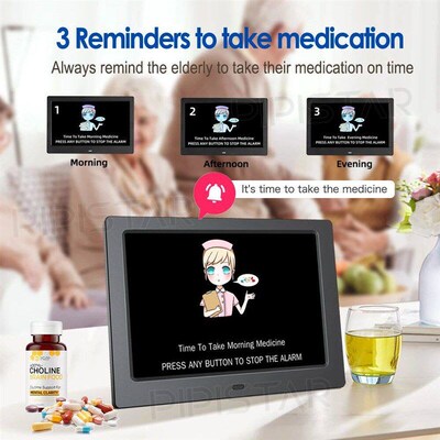 10.1/7-inch,  calendar, photo frame, dementia clock, time, d