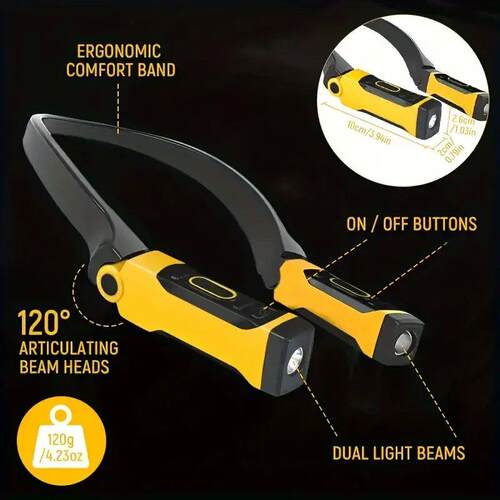 Rechargeable LED Neck Light Book Light for Reading, 2 Bright