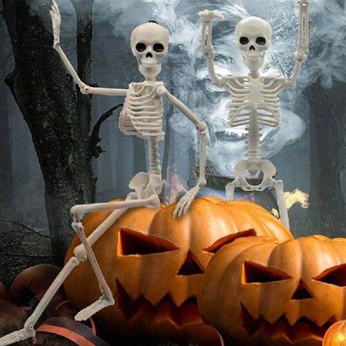 Y1UB Life Size eable Skeleton Halloween Decoration Full