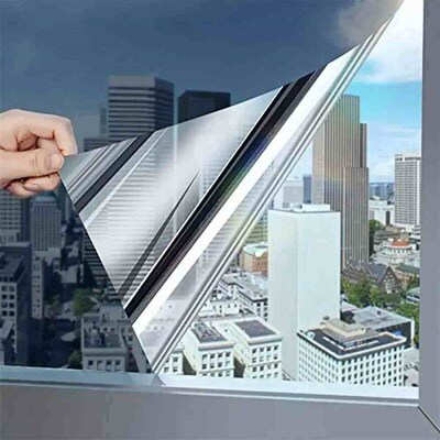 One Way Mirror Window Film Privacy Stained Glass Vinyl for H