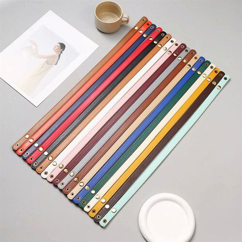 1Pcs 60cm Pu Leather Bag Strap with Snap 1.8cm Wide Women Sh