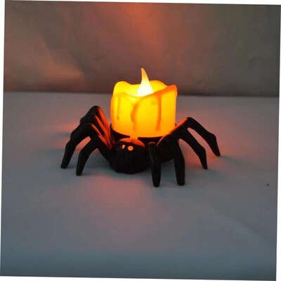 Halloween pumpkin lantern LED spider night light decoration