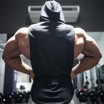 Mular Mens Blank Cotton Vest Loose Bodybuilding Fitness Spo
