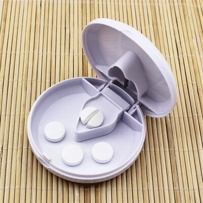Portable Pill Cutter Splitter Divide Storage Medicine Cut Co