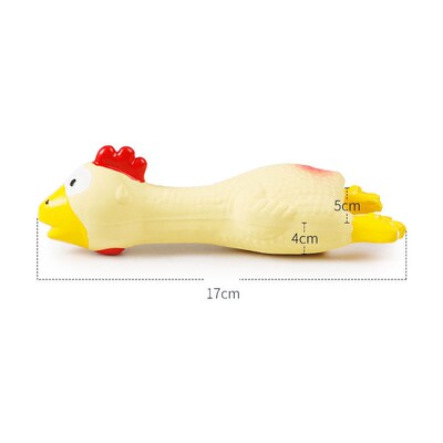 Natural Latex Pet Dog Screaming Chicken Duck Toy Squeaker Fu