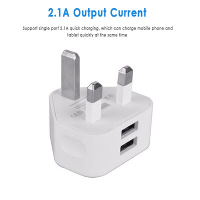 Universal UK Plug 3 Pin Wall Charger Adapter With 1/2/3 USB