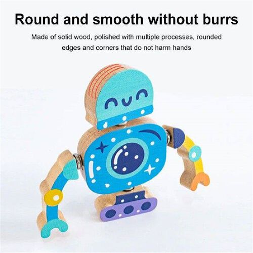 Wooden Snap-Together Building Toys Fine Motor Skill Toys