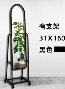 Movable Full Length Mirror  Wheels Dressing Standing Holder