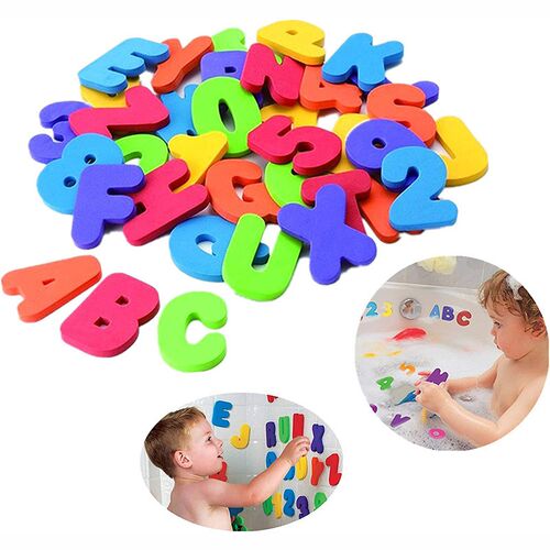 Bathtub Bathroom Toys Animals Alphanumeric Letter Puzzle Bat