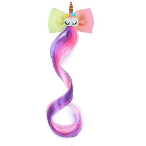 Colorful Kids Braided Gradient Hairpiece EarHanging Dyed Cur