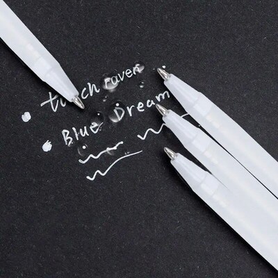 3/5pcs/10pcs Set 0.8mm Highlight Marker Pen White Ink Gel Pe