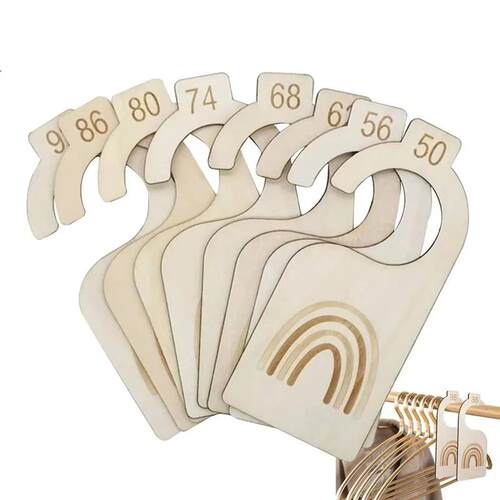 8Pcs Baby Closet Size Dividers Clothes Size Hanger Organizer