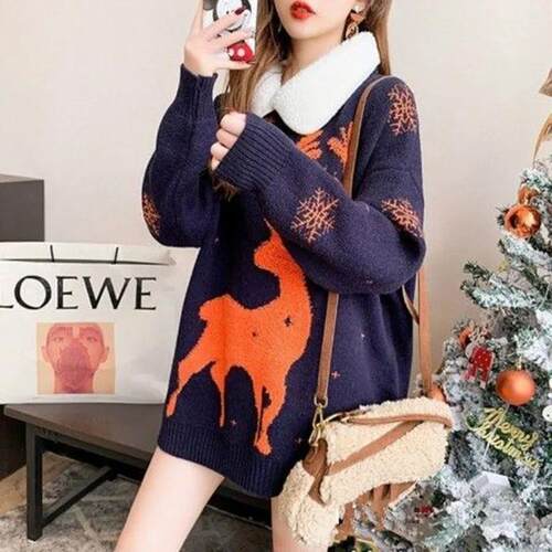 2023 Autumn/Winter Korean Edition New Thickened Christmas Re