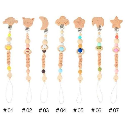 NEW Baby Pacifier Clips Chain Handmade Fashion Dummy Clip
