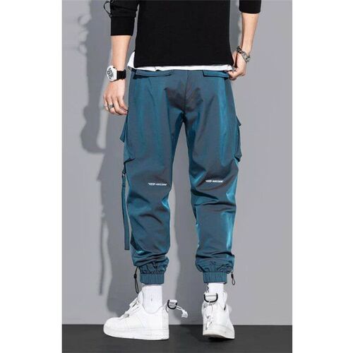 Thin Sreetwear Casual Pants Men Ribbons Harem Jogging Pants