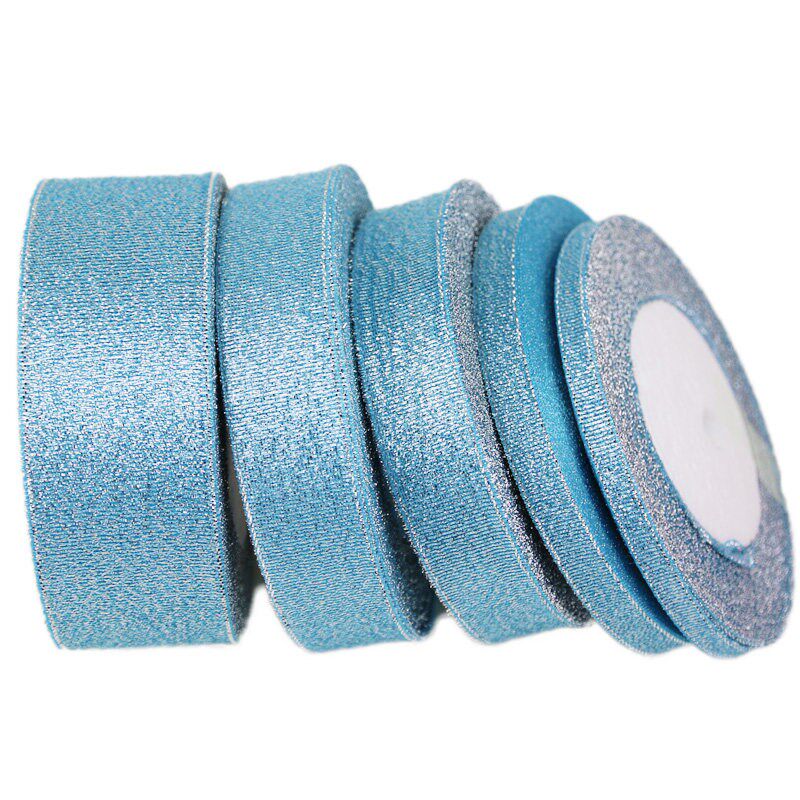 (25 yards/lot) Sky Blue polyester ribbon Christmas packaging