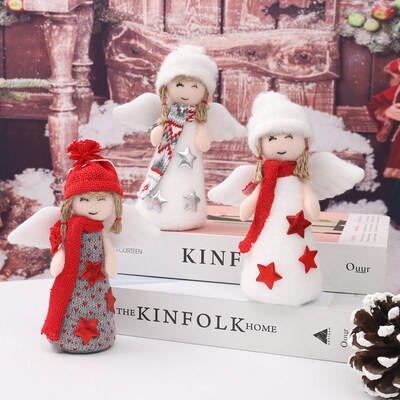 New Christmas Decorations Creative Wings Angel Elderly Pend