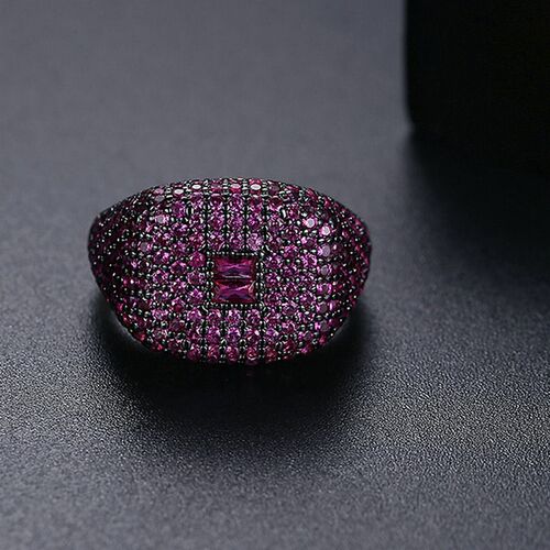 Bilincolor rendy full green cz open ring for women fasion je
