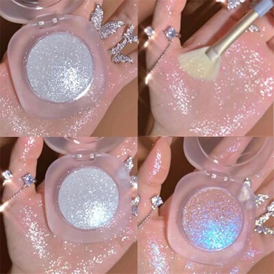 Diamond Highlighter Powder Glitter Palette Makeup Facial