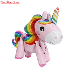 Unicorn Balloon Decoration Happy Birthday Party Supplies Foi