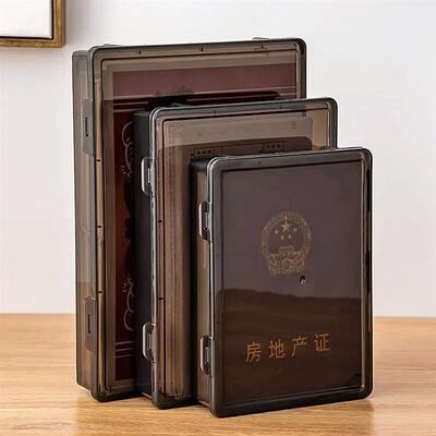 A4 Dust Proof Document Organizer Storage Box Black Transpare