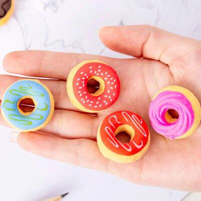 6 Pcs/Lot Candy Donuts Eraser Set Students Eraser Stationery