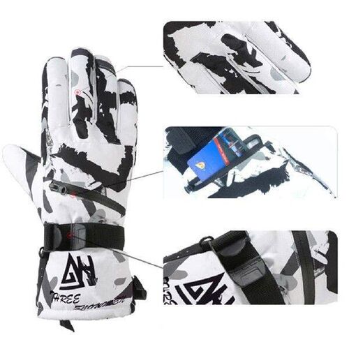 1 Pair Women Men Skiing Gloves Winter Warm Glove Adjustable