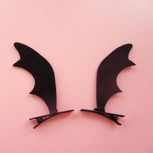 Handmade Kawaii Black Devil White Angel hairpin Headband