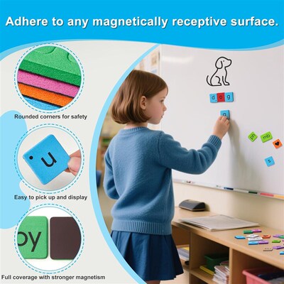 Classroom Magnetic Letter Tiles for Phonics and Spelling磁片