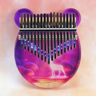 Thumb Piano Crystal Transparent Kalimba 17 Tone 21 Tone Fing