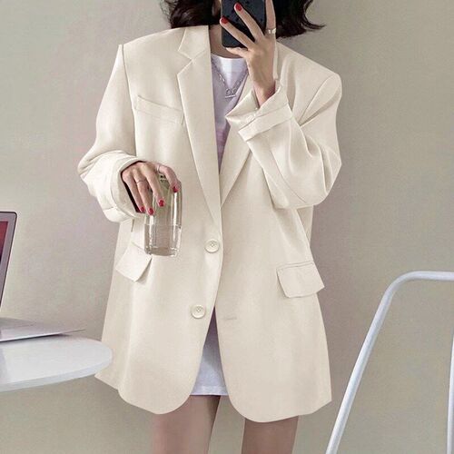 2025 Spring Autumn Khaki Blazer British Style Design Womens
