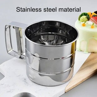 1pc Stainless Steel Flour Sifter For Baking, Powder Sugar Sh