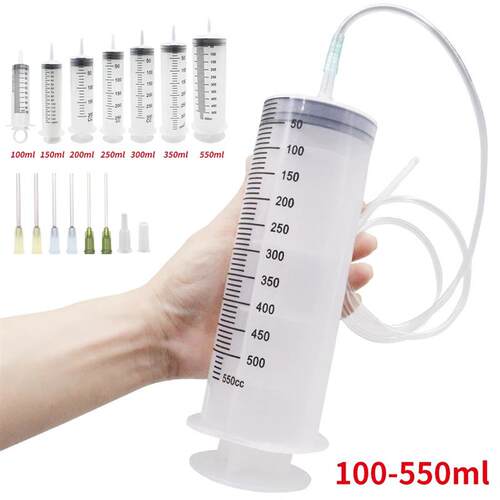 100-550ml Large Syringes With Tube for Liquid Plastic Syring