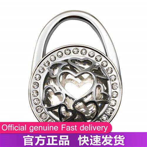 Mini Metal Heartshaped Net Hook Foldable Crystal Hook for Ba