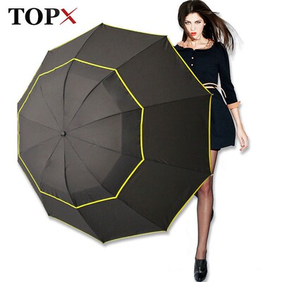 130cm Big Top Quality Umbrella Men Rain Woman Windproof跨境