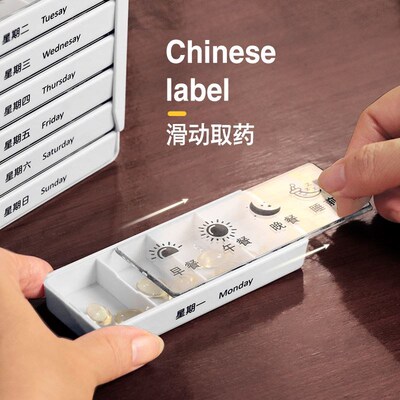 Pill Box Holder Weekly Medicine Storage Organizer Container
