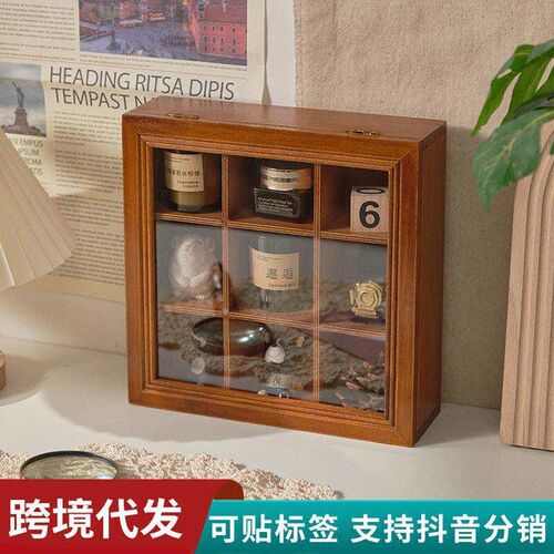 new 1pcs wood tea storae box12 equally divided compamen