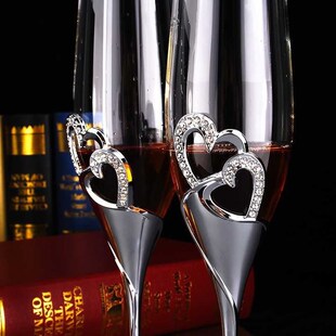 shaped goblet Crystal heart Set bubble Cup diamond Champagne