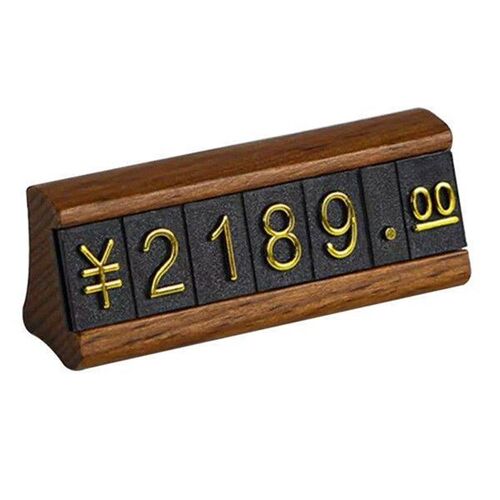 10 Sets/Box Mini Wood Combined Number Price Cube Tag