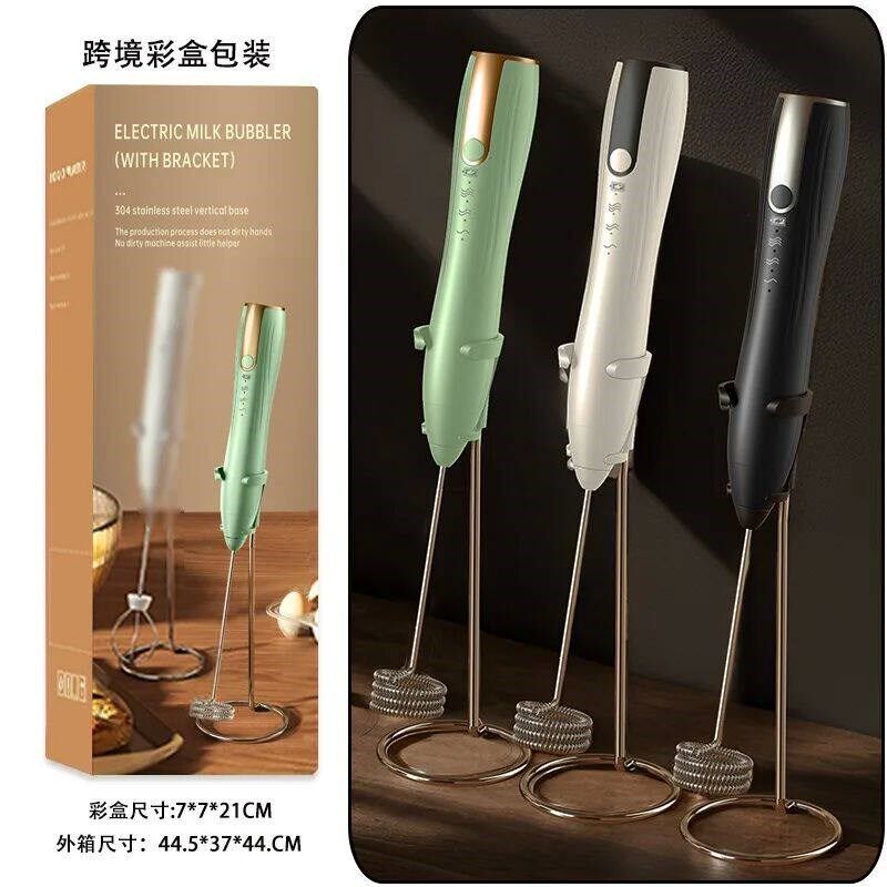 Electric Milk Frother USB Rechargeable Foam Maker Mixer Coff图片