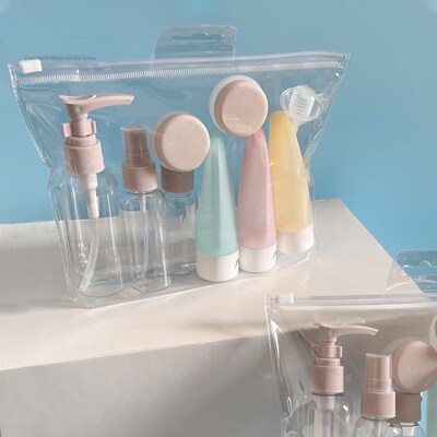 Travel Refillable Bottle Set Spray Lotion Shampoo Shower Gel