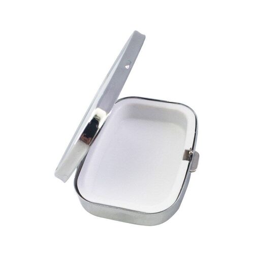 Longterm Rectangular Metal Pill Box Carryon Onegrid Pill Box