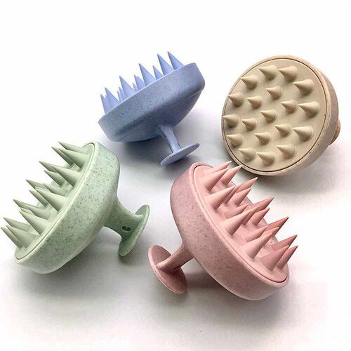 Wheat Straw Silicone Head Wash Clean Care Hair Root Itching
